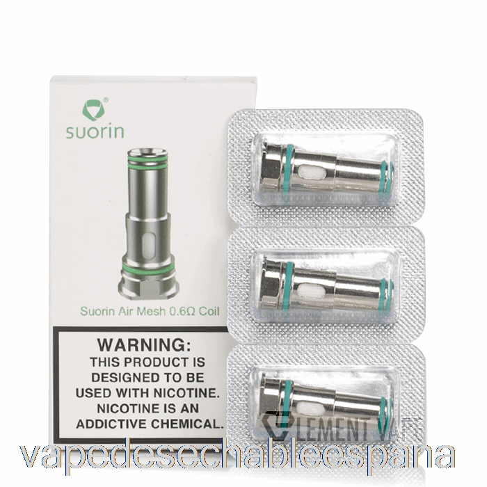 Bobinas De Repuesto Vape Desechable España Suorin Air Mod Bobinas De Malla De 0.6ohm